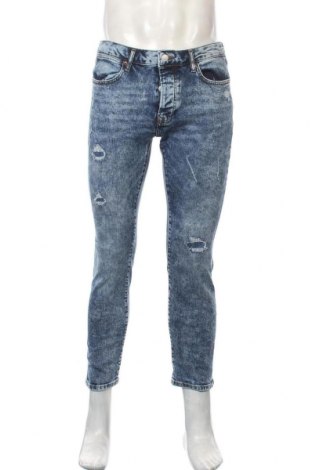 Męskie jeansy Topman, Rozmiar M, Kolor Niebieski, 98% bawełna, 2% elastyna, Cena 100,76 zł