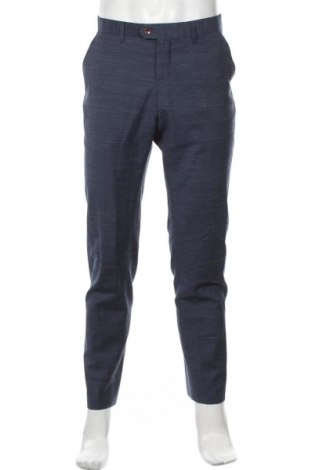 Pantaloni de bărbați Bertoni, Mărime M, Culoare Albastru, 95% lână, 5% in, Preț 61,27 Lei