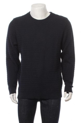 Мъжки пуловер Knowledge Cotton Apparel, Размер L, Цвят Син, Памук, Цена 179,25 лв.