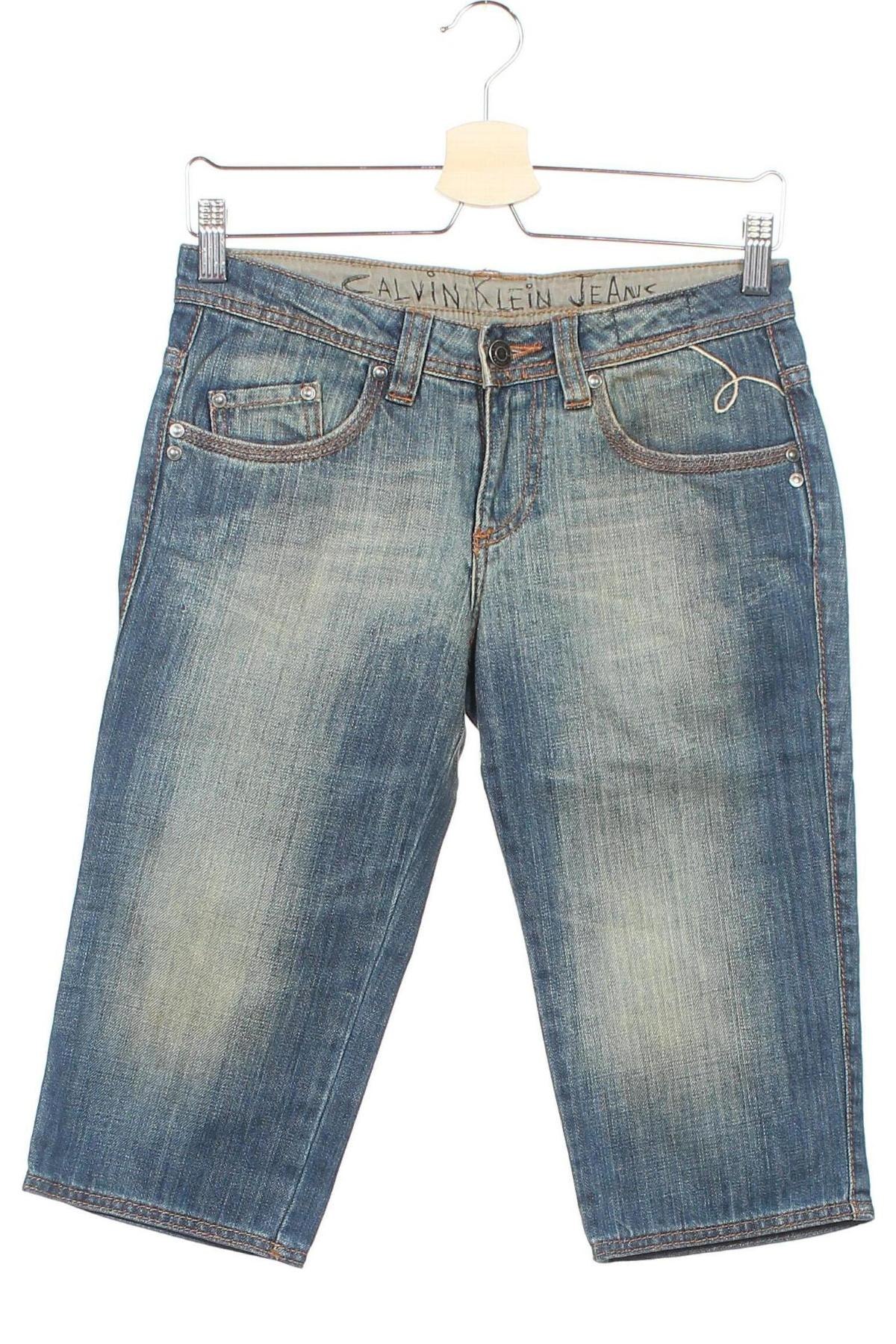 Γυναικείο κοντό παντελόνι Calvin Klein Jeans, Μέγεθος S, Χρώμα Μπλέ, Βαμβάκι, Τιμή 32,78 €