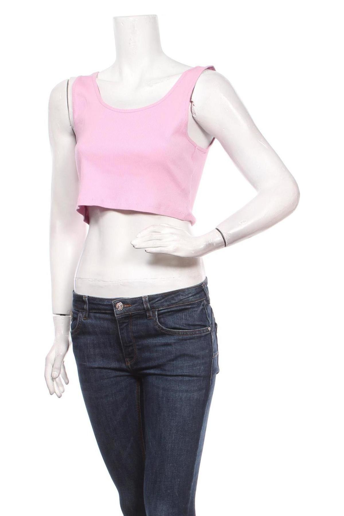 Γυναικείο αμάνικο μπλουζάκι Gina Tricot, Μέγεθος L, Χρώμα Ρόζ , Τιμή 1,65 €