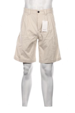 Pantaloni scurți de bărbați Bershka, Mărime M, Culoare Ecru, Preț 27,63 Lei