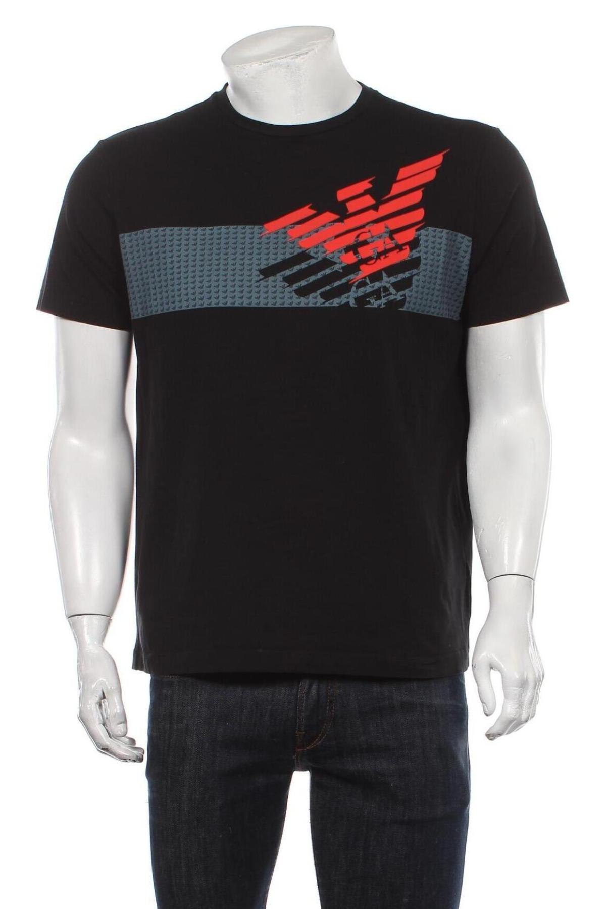 Herren T-Shirt Emporio Armani, Größe XL, Farbe Schwarz, Preis € 37,49