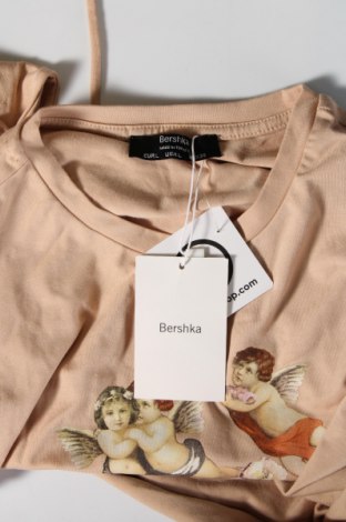 Γυναικεία μπλούζα Bershka, Μέγεθος L, Χρώμα  Μπέζ, Τιμή 15,86 €