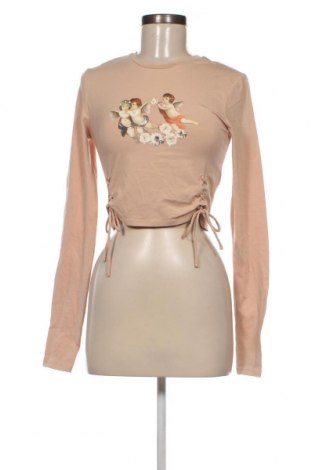 Damen Shirt Bershka, Größe L, Farbe Beige, Preis € 4,49