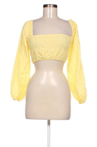 Дамска блуза Bershka, Размер S, Цвят Жълт, Цена 9,12 лв.
