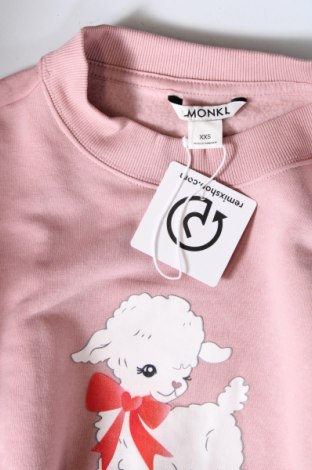 Γυναικεία μπλούζα Monki, Μέγεθος XXS, Χρώμα Ρόζ , Τιμή 2,84 €