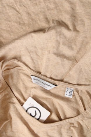 Damen Shirt Positive Attitude, Größe XL, Farbe Beige, Preis 5,29 €