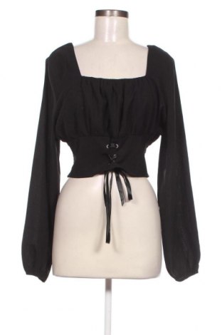 Дамска блуза Romwe, Размер XL, Цвят Черен, Цена 11,40 лв.