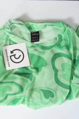 Дамска блуза SHEIN, Размер XS, Цвят Зелен, Цена 9,12 лв.