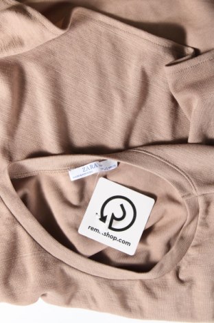 Дамска блуза Zara Trafaluc, Размер S, Цвят Бежов, Цена 10,80 лв.