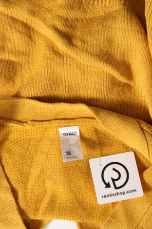 Дамска жилетка Anko, Размер XL, Цвят Жълт, Цена 13,63 лв.