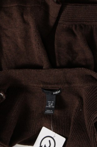 Дамска жилетка H&M, Размер XS, Цвят Кафяв, Цена 29,00 лв.