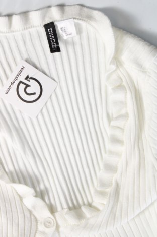 Γυναικεία ζακέτα H&M Divided, Μέγεθος S, Χρώμα Λευκό, Τιμή 7,18 €