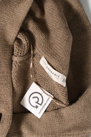 Дамска жилетка Zara Knitwear, Размер M, Цвят Кафяв, Цена 10,60 лв.