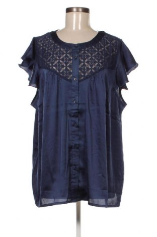 Γυναικείο πουκάμισο ONLY Carmakoma, Μέγεθος XXL, Χρώμα Μπλέ, Τιμή 23,71 €