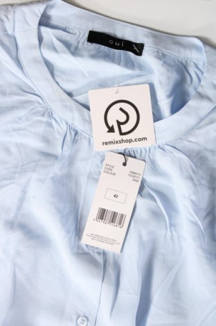 Γυναικείο πουκάμισο Oui, Μέγεθος L, Χρώμα Μπλέ, Τιμή 30,62 €