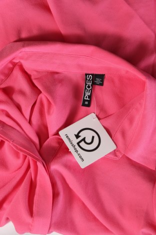 Дамска риза Pieces, Размер XS, Цвят Розов, Цена 40,00 лв.