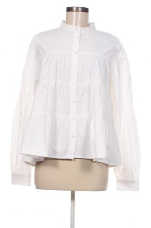 Γυναικείο πουκάμισο Pieces, Μέγεθος L, Χρώμα Λευκό, Τιμή 14,23 €