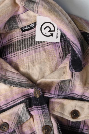 Γυναικείο πουκάμισο Pieces, Μέγεθος L, Χρώμα Πολύχρωμο, Τιμή 5,44 €