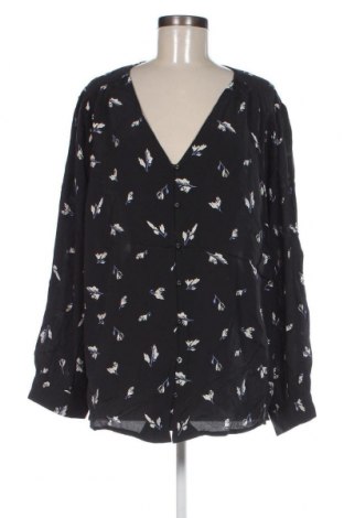 Γυναικείο πουκάμισο Selected Femme, Μέγεθος 3XL, Χρώμα Μαύρο, Τιμή 23,75 €