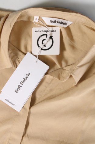 Γυναικείο πουκάμισο Soft Rebels, Μέγεθος S, Χρώμα  Μπέζ, Τιμή 22,27 €