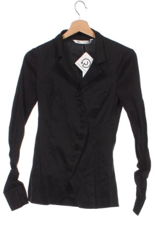 Γυναικείο πουκάμισο Zara, Μέγεθος XS, Χρώμα Μαύρο, Τιμή 17,12 €