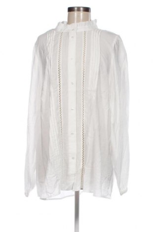 Γυναικείο πουκάμισο Zizzi, Μέγεθος XXL, Χρώμα Λευκό, Τιμή 21,83 €