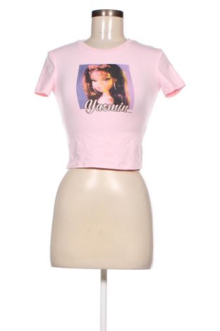 Дамска тениска Bershka, Размер S, Цвят Розов, Цена 24,70 лв.