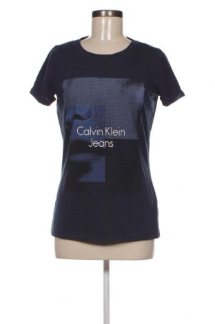 Damen T-Shirt Calvin Klein Jeans, Größe M, Farbe Blau, Preis 18,79 €