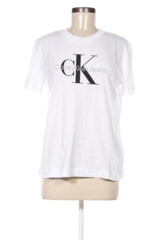 Γυναικείο t-shirt Calvin Klein Jeans, Μέγεθος L, Χρώμα Λευκό, Τιμή 35,72 €