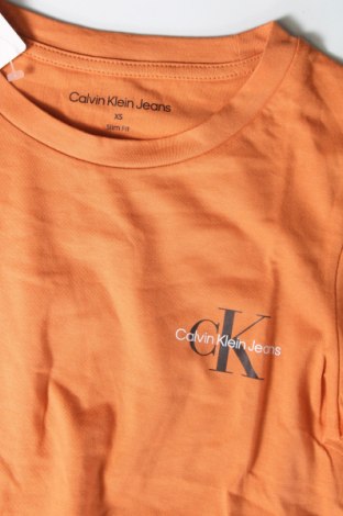 Γυναικείο t-shirt Calvin Klein Jeans, Μέγεθος XS, Χρώμα Πορτοκαλί, Τιμή 25,80 €