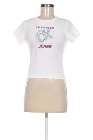 Damen T-Shirt Calvin Klein Jeans, Größe S, Farbe Weiß, Preis € 39,69
