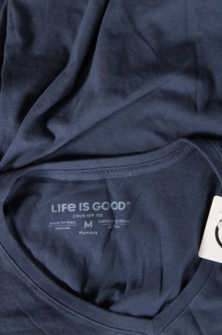 Дамска тениска Life Is Good, Размер M, Цвят Син, Цена 21,00 лв.