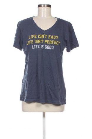 Damen T-Shirt Life Is Good, Größe M, Farbe Blau, Preis 10,96 €
