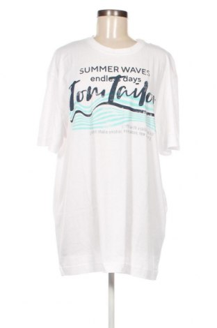 Γυναικείο t-shirt Tom Tailor, Μέγεθος XXL, Χρώμα Λευκό, Τιμή 18,56 €