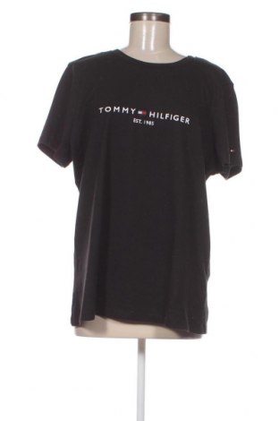 Γυναικείο t-shirt Tommy Hilfiger, Μέγεθος XXL, Χρώμα Μαύρο, Τιμή 39,69 €