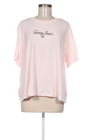Damski T-shirt Tommy Jeans, Rozmiar XXL, Kolor Różowy, Cena 194,98 zł