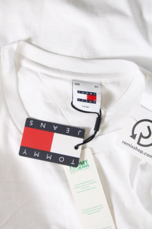 Γυναικείο t-shirt Tommy Jeans, Μέγεθος L, Χρώμα Λευκό, Τιμή 33,74 €