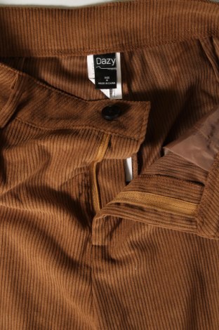 Pantaloni de velvet de femei DAZY, Mărime M, Culoare Maro, Preț 22,89 Lei