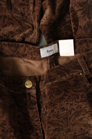 Pantaloni de velvet de femei Hanna, Mărime XL, Culoare Maro, Preț 31,48 Lei