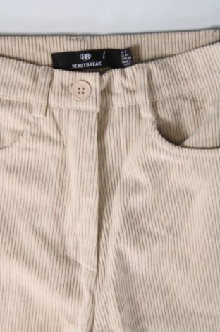 Pantaloni de velvet de femei Heartbreaker, Mărime XS, Culoare Ecru, Preț 24,80 Lei
