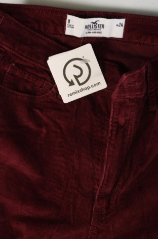 Pantaloni de velvet de femei Hollister, Mărime XS, Culoare Roșu, Preț 26,97 Lei