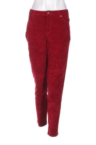 Pantaloni de velvet de femei Joe Fresh, Mărime M, Culoare Roșu, Preț 23,85 Lei