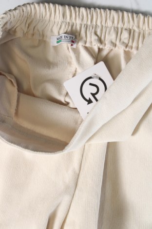 Pantaloni de velvet de femei Made In Italy, Mărime S, Culoare Ecru, Preț 22,89 Lei