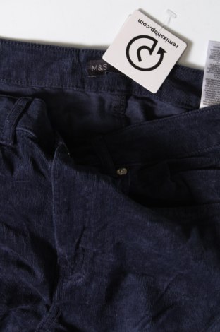 Pantaloni de velvet de femei Marks & Spencer, Mărime M, Culoare Albastru, Preț 25,76 Lei