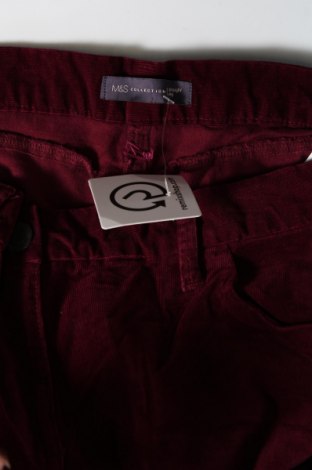 Γυναικείο κοτλέ παντελόνι Marks & Spencer, Μέγεθος L, Χρώμα Κόκκινο, Τιμή 4,84 €