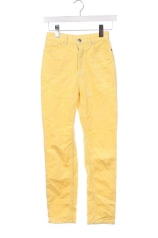 Γυναικείο κοτλέ παντελόνι Monki, Μέγεθος XXS, Χρώμα Κίτρινο, Τιμή 4,64 €