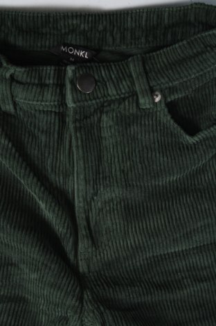 Pantaloni de velvet de femei Monki, Mărime XS, Culoare Verde, Preț 31,25 Lei