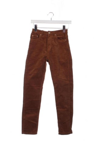 Pantaloni de velvet de femei Pull&Bear, Mărime XS, Culoare Maro, Preț 23,85 Lei